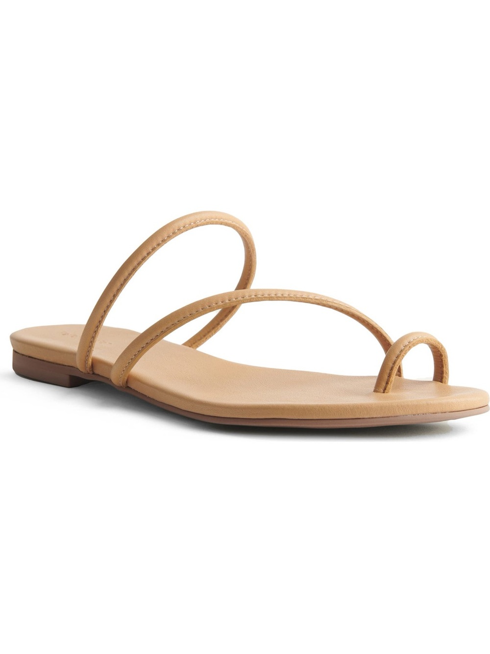 Reformation Ludo Toe Ring Strappy Flat Sandals NIB Buff Calfskin Size 8.5